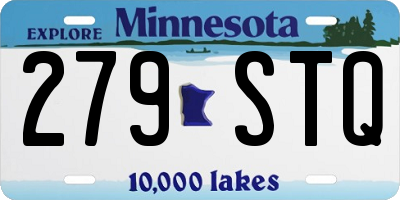 MN license plate 279STQ