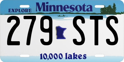 MN license plate 279STS