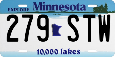 MN license plate 279STW