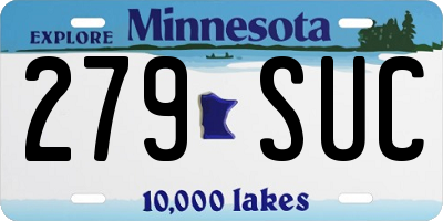 MN license plate 279SUC