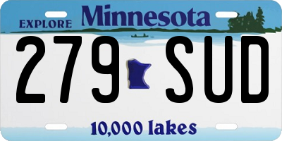 MN license plate 279SUD
