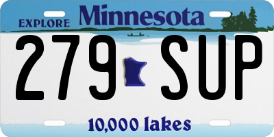 MN license plate 279SUP