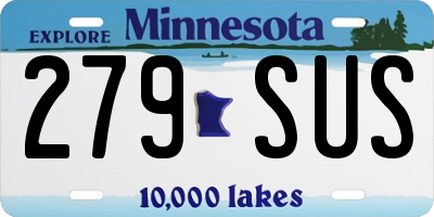 MN license plate 279SUS