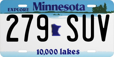 MN license plate 279SUV
