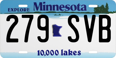 MN license plate 279SVB