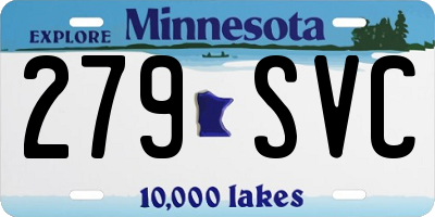 MN license plate 279SVC