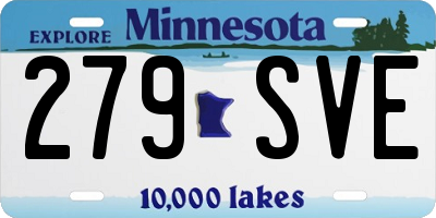 MN license plate 279SVE