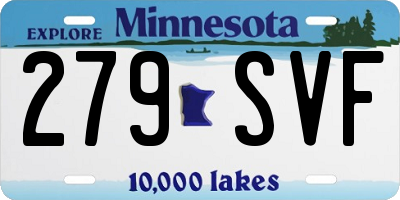 MN license plate 279SVF