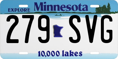 MN license plate 279SVG