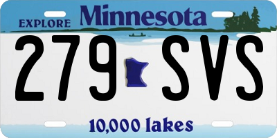 MN license plate 279SVS