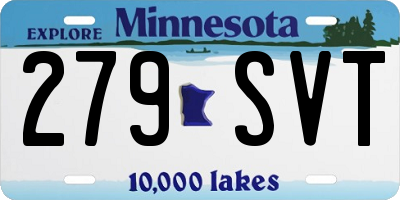 MN license plate 279SVT