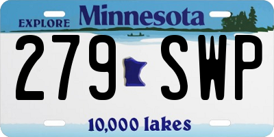 MN license plate 279SWP