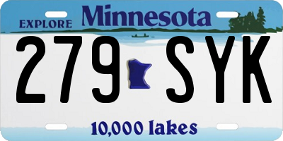 MN license plate 279SYK