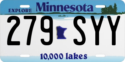 MN license plate 279SYY