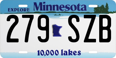MN license plate 279SZB