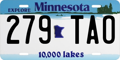 MN license plate 279TAO