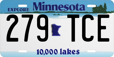 MN license plate 279TCE