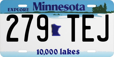 MN license plate 279TEJ