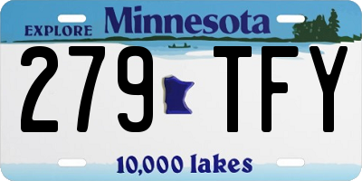 MN license plate 279TFY