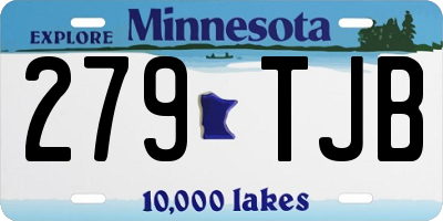 MN license plate 279TJB