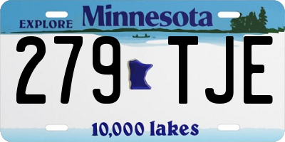 MN license plate 279TJE