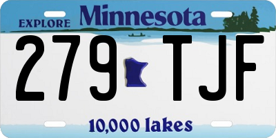 MN license plate 279TJF