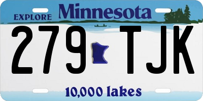 MN license plate 279TJK