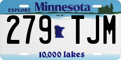 MN license plate 279TJM
