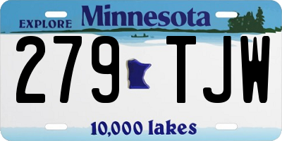 MN license plate 279TJW