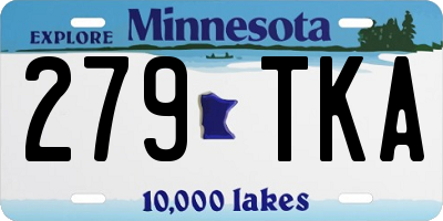 MN license plate 279TKA
