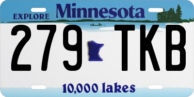 MN license plate 279TKB