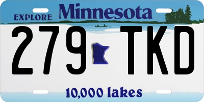 MN license plate 279TKD