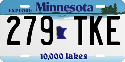MN license plate 279TKE