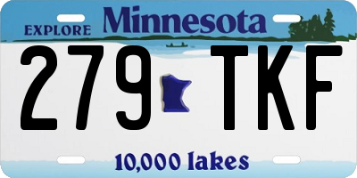 MN license plate 279TKF