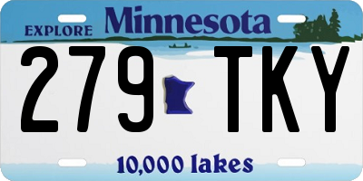 MN license plate 279TKY