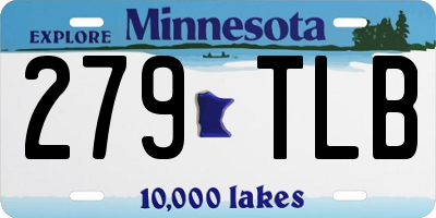 MN license plate 279TLB