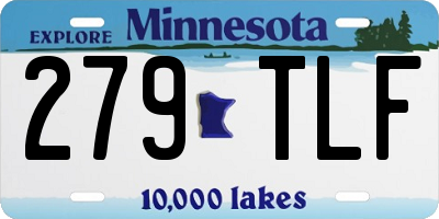 MN license plate 279TLF