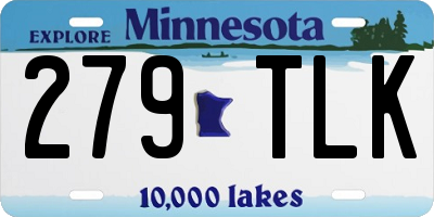 MN license plate 279TLK