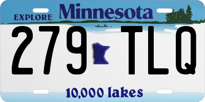 MN license plate 279TLQ