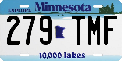 MN license plate 279TMF