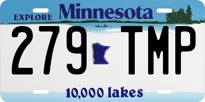 MN license plate 279TMP