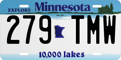 MN license plate 279TMW