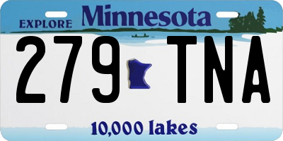 MN license plate 279TNA
