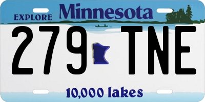 MN license plate 279TNE