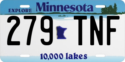MN license plate 279TNF