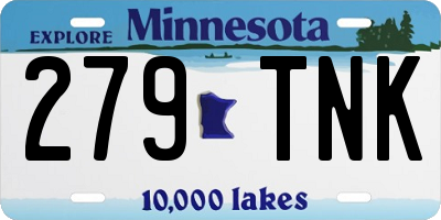 MN license plate 279TNK