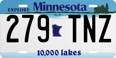 MN license plate 279TNZ