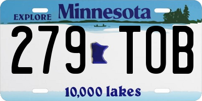 MN license plate 279TOB