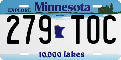 MN license plate 279TOC