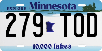MN license plate 279TOD